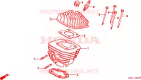 CILINDRO/TESTATA per Honda SHADOW 50 1998