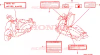 ETICHETTA CAUZIONE per Honda SHADOW 50 1998