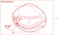 BAULETTO POST.26LT(NERO) per Honda X8R 50 CROSS SPORT 1998