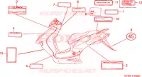 ETICHETTA CAUZIONE per Honda X8R 50 CROSS SPORT 1998