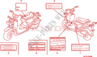 ETICHETTA CAUZIONE(NPS503/8/9) per Honda ZOOMER 50 DELUXE 2009