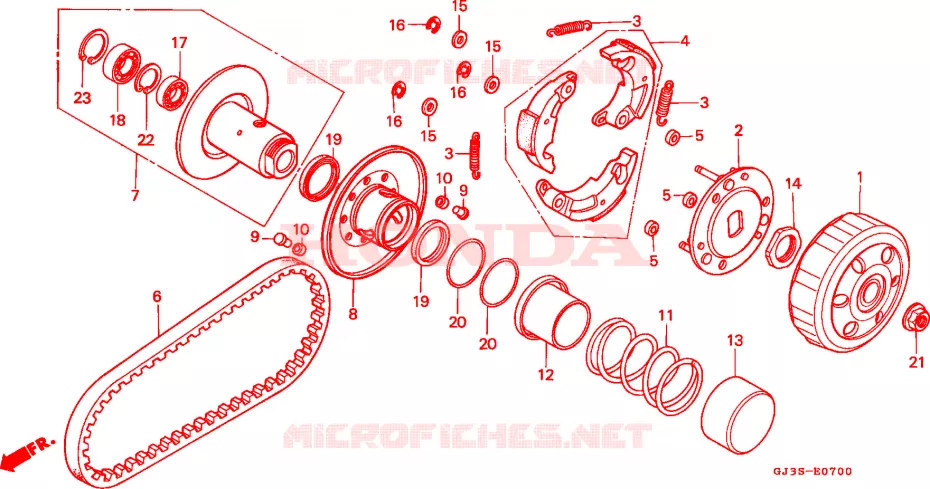 FACCIA AVVIATA Honda SCOOTER 50 SCOOPY 1993  SH50DP