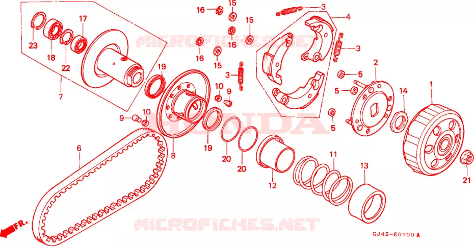 FACCIA AVVIATA Honda SCOOTER 75 SH 1991  SH75M