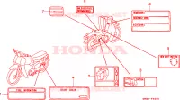 ETICHETTA CAUZIONE per Honda C 90 1996
