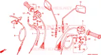 LEVA MANIGLIA/INTERRUTTORE/CAVO per Honda C 90 1996