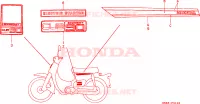 STRISCIA/EMBLEMA per Honda C 90 1996