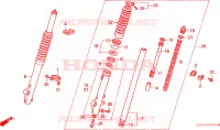 FORCELLA ANTERIORE per Honda CRM 75 1989