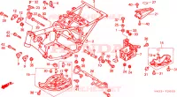 CORPO TELAIO per Honda ATC 250 BIG RED 1987