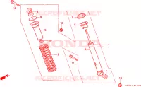 CUSCINO POSTERIORE per Honda ATC 250 BIG RED 1987