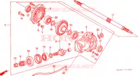 INGRANAGGIO FINALE/ ALBERO ASSALE POSTERIORE per Honda ATC 250 BIG RED 1987