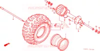 RUOTA ANTERIORE per Honda ATC 250 BIG RED 1987