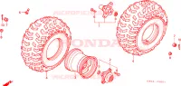 RUOTA POSTERIORE(2) per Honda ATC 250 BIG RED 1987