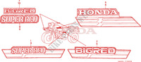 STRISCIA/EMBLEMA(3) per Honda ATC 250 BIG RED miles and km 1987