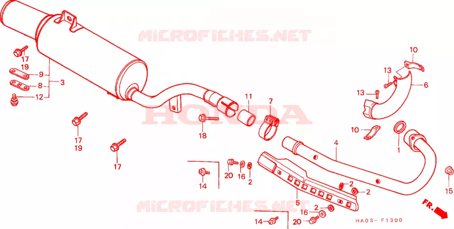 SMORZATORE SCARICO Honda ATV 250 ATC 1987  ATC250ESH
