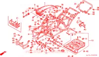 CORPO TELAIO per Honda FOURTRAX 350 FOREMAN 4X4 1987