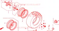 RUOTA POSTERIORE per Honda FOURTRAX 350 FOREMAN 4X4 1987