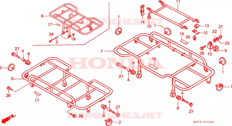 PORTATORE Honda ATV 350 FOURTRAX 1987  TRX350DH