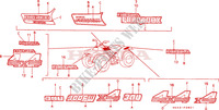 MARCHIO/EMBLEMA (TRX300L/M/FWL/FWM) per Honda TRX 300 FOURTRAX 4X4 1991
