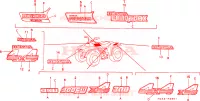 MARCHIO/EMBLEMA (TRX300L/M/FWL/FWM) per Honda TRX 300 FOURTRAX 4X4 1991