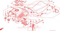 SERBATOIO COMBUSTIBILE/SEDILE per Honda TRX 300 FOURTRAX 4X4 1991