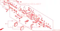 CALIBRO FRENO POSTERIORE per Honda TRX 300 SPORTRAX EX 1994