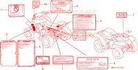 ETICHETTA CAUZIONE per Honda TRX 300 SPORTRAX EX 1994