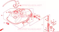 SERBATOIO COMBUSTIBILE per Honda TRX 300 SPORTRAX EX 1994