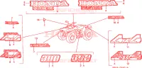 MARCHIO/EMBLEMA(2) per Honda TRX 300 FOURTRAX 4X46 1996