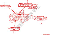 MARCHIO per Honda FOURTRAX 400 FOREMAN 4X4 2001