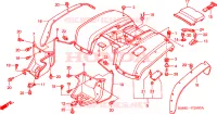 PARAFANGO POSTERIORE (TRX250TM) ('02 '04) per Honda TRX 250 FOURTRAX RECON Standard 2003