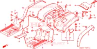 PARAFANGO POSTERIORE  per Honda TRX 250 FOURTRAX RECON Electric Shift 2002