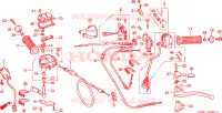LEVA MANIGLIA/INTERRUTTORE/CAVO(TRX450FM) per Honda FOURTRAX 450 FOREMAN S 2004