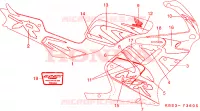 MARCHIO(5)(DESTRA) per Honda NSR 125 R 1997