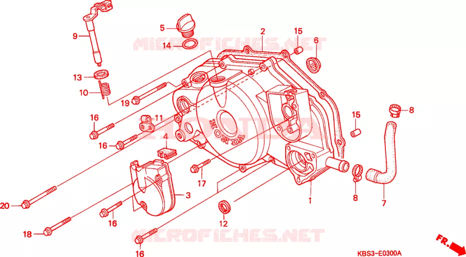 COPERTURA CASSA MANOVELLA Honda MOTO 125 NSR 1997  NSR125RV