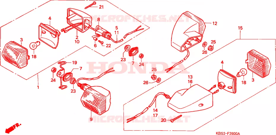 FRECCIA(1) Honda MOTO 125 NSR 1997  NSR125RV