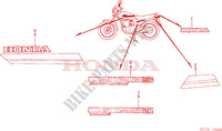 STRISCIA/EMBLEMA(CB125TDC) per Honda CB 125 TWIN 1983