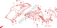 PARAFANGO POSTERIORE (XR400RT,V,W,X ED/DK/U) per Honda XR 400 2003