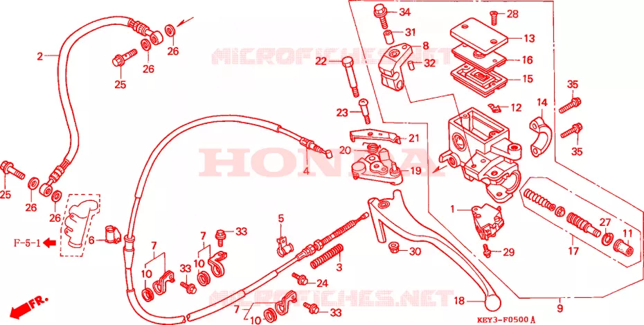 CILINDRO MAESTRO FRENO Honda SCOOTER 125 PANTHEON 1999  FES125W