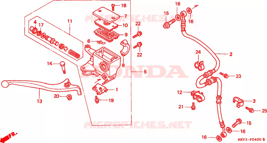 CILINDRO MAESTRO FRENO Honda SCOOTER 125 PANTHEON 2001  FES1251