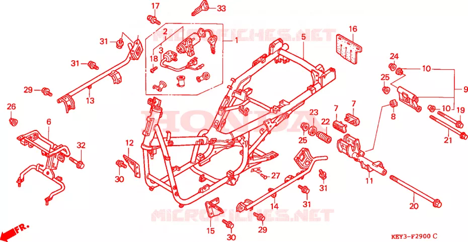 CORPO TELAIO Honda SCOOTER 125 PANTHEON 2002  FES1252