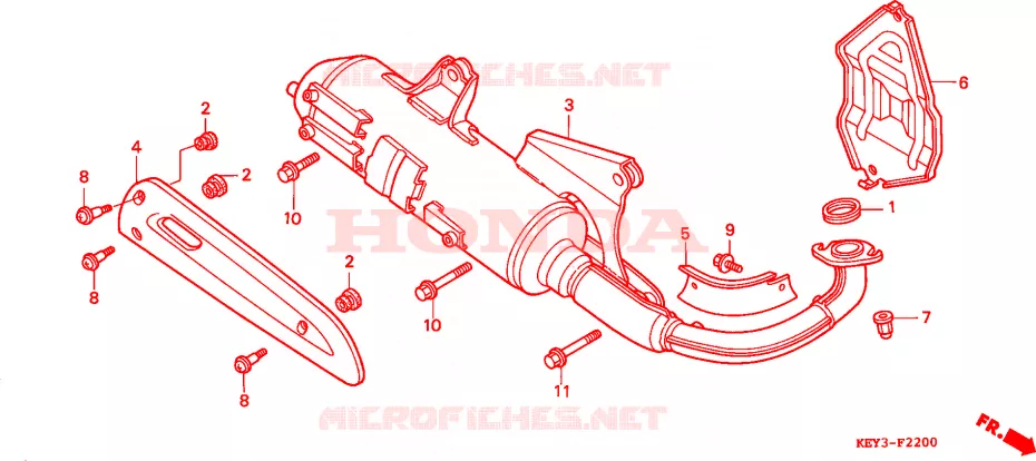 SMORZATORE SCARICO Honda SCOOTER 125 PANTHEON 2002  FES1252