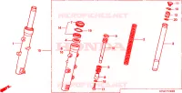 FORCELLA ANTERIORE per Honda FORESIGHT 250 1999
