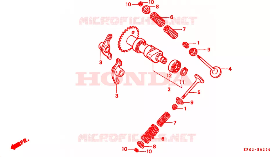 ALBERO A CAMME/VALVOLA Honda SCOOTER 250 FORSIGHT 1999  FES250X