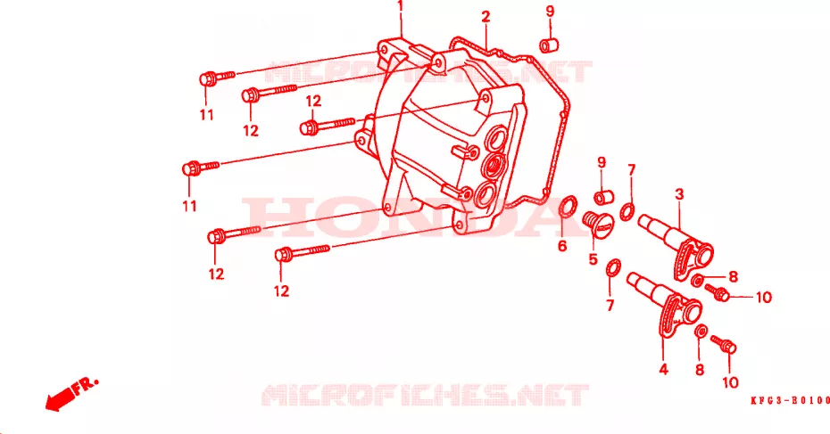 COPERTURA TESTA CILINDRO Honda SCOOTER 250 FORSIGHT 1998  FES250W