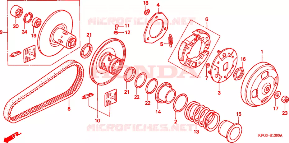 FACCIA AVVIATA Honda SCOOTER 250 FORSIGHT 1999  FES250X