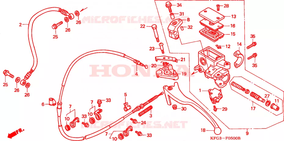 MAESTRO FRENO POSTERIORE CILINDRO Honda SCOOTER 250 FORSIGHT 1999  FES250X