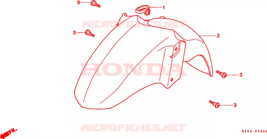 PARAFANGO ANTERIORE Honda SCOOTER 250 FORSIGHT 1999  FES250X