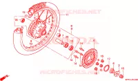 RUOTA POSTERIORE per Honda CITY FLY 125 CLR 1998