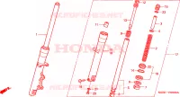 FORCELLA ANTERIORE per Honda SHADOW 125 2007