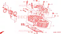 TESTA CILINDRO POSTERIORE per Honda SHADOW 125 2007